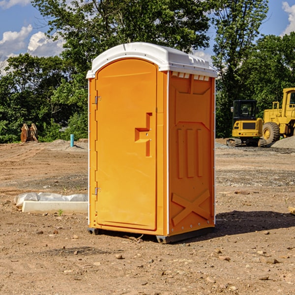 how often are the portable restrooms cleaned and serviced during a rental period in Reiffton